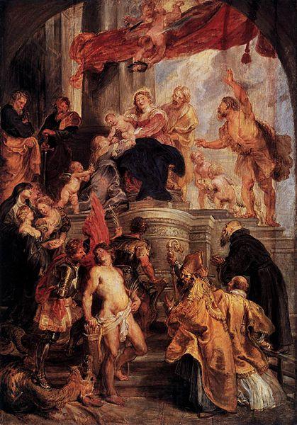 Peter Paul Rubens Virgin and Child Enthroned with Saints France oil painting art